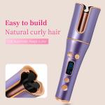 ROHS Portable USB Hair Curler Cordless Ceramic Automatic Rotating Curling Iron