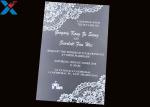 Laser Cut Acrylic Wedding Invitation Cards / Mirror Clear Invitation Card