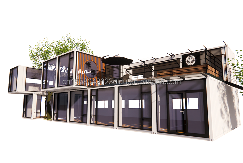 Container Mobile House School Cafeteria Flat Packaging with Customized Color and Design