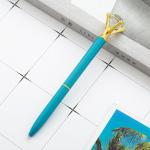 Fashion Polka Dot Twist Metal Ballpoint Pen Shining Big Diamond Spot Ball Pen 1