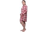 Long Sleeve Woman Cotton Y / D Check Flannel Pyjamas With Lurex Sleepwear