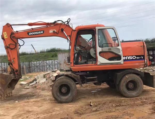 secondhand daewoo wheel excavator dh150wd-7 2012 Korea doosan/daewoo DH130-5