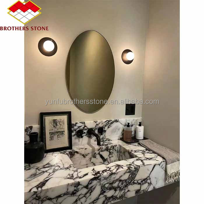 Natural Stone Decorative Sink Calcatta Viola Marble Wash Basin for Luxury Bathroom