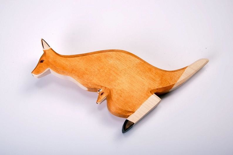 Finely Crafted Handmade Wooden Animals Wooden Goat Figurine Unique Showcasing