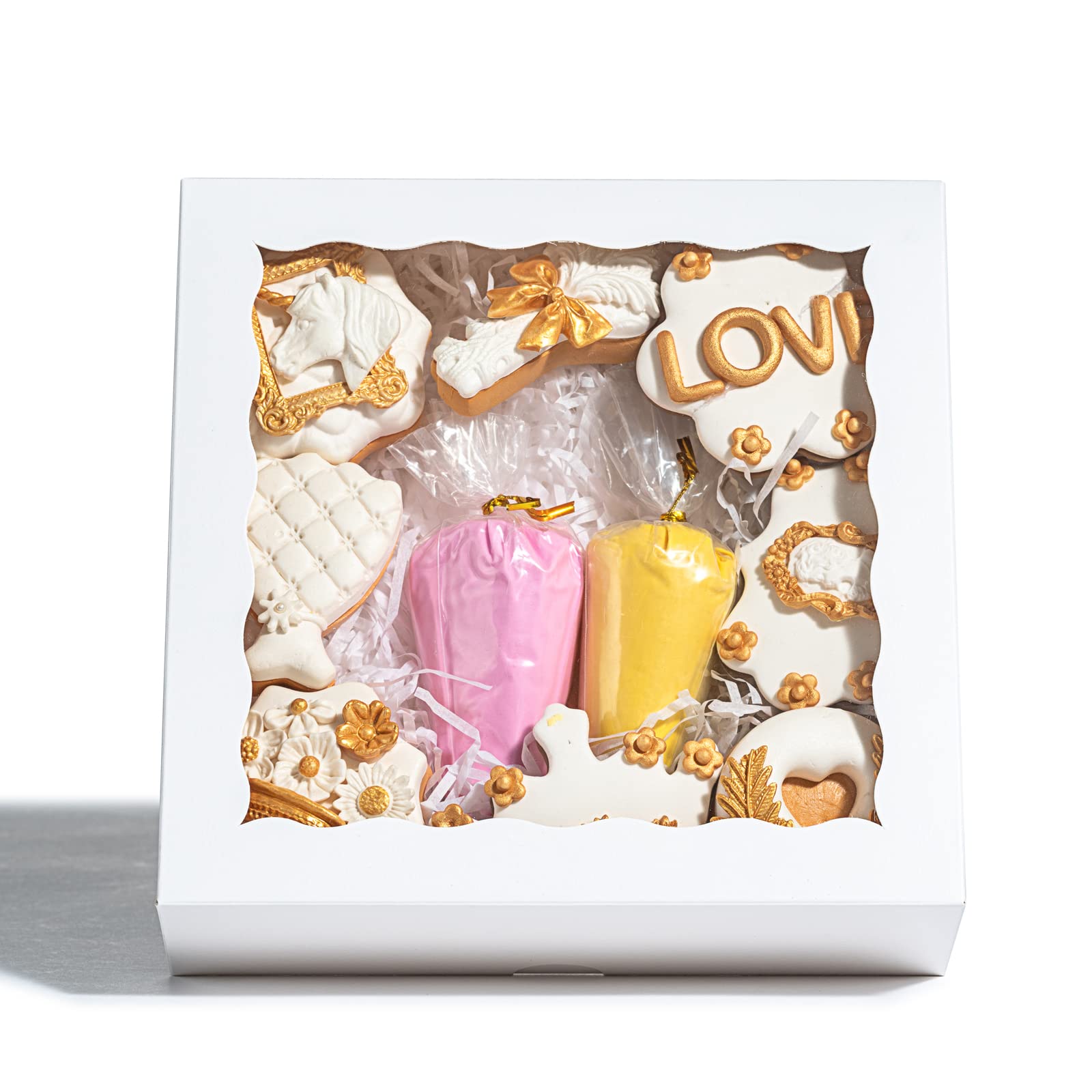 Others Custom Print Folding Cookie Candy Cake Food Wraps Paper Box With Window Display