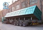 Three Axle Side Dump Semitrailer / 60 - 80 Tons Dump Truck SINOTRUK Brand