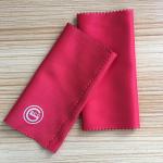8 * 15 Cm Microfiber Cleaning Cloth , Printed Logo Lens Cleaning Cloth