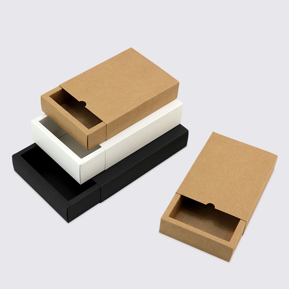 Watch Custom Recycled Blank Jewelry Package Slide Drawer Kraft Paper Material Packaging Boxes