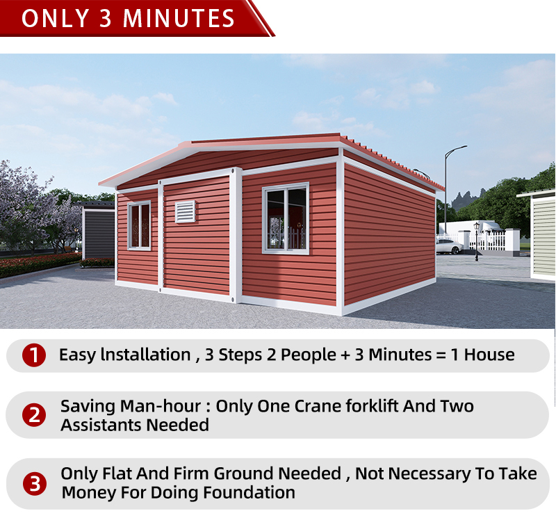 Sandwich Panel Steel Foldable Prefab Container House With Good Insulation