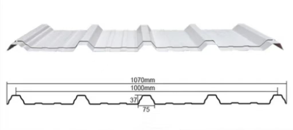 900-1360mm Circular Wave Tile for Easy Application