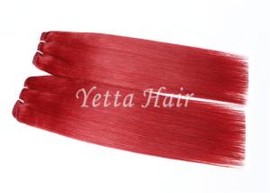 Quality Bright Red Unprocessed Eurasian Remy Hair , 16 Inch Human Hair Weave wholesale