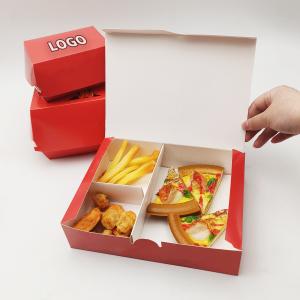 Quality Food Catering Fried Chicken Box Customized Fast Food Packaging with Divider wholesale