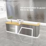 Mail packing N stainless steel cashier desk for hotel beauty salon and clothing