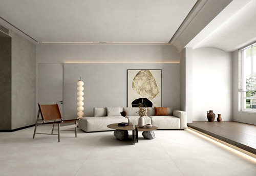 Antique Glazed Cement Look Porcelain Tile Acid - Resistant Concrete Ceramic Wall Tile