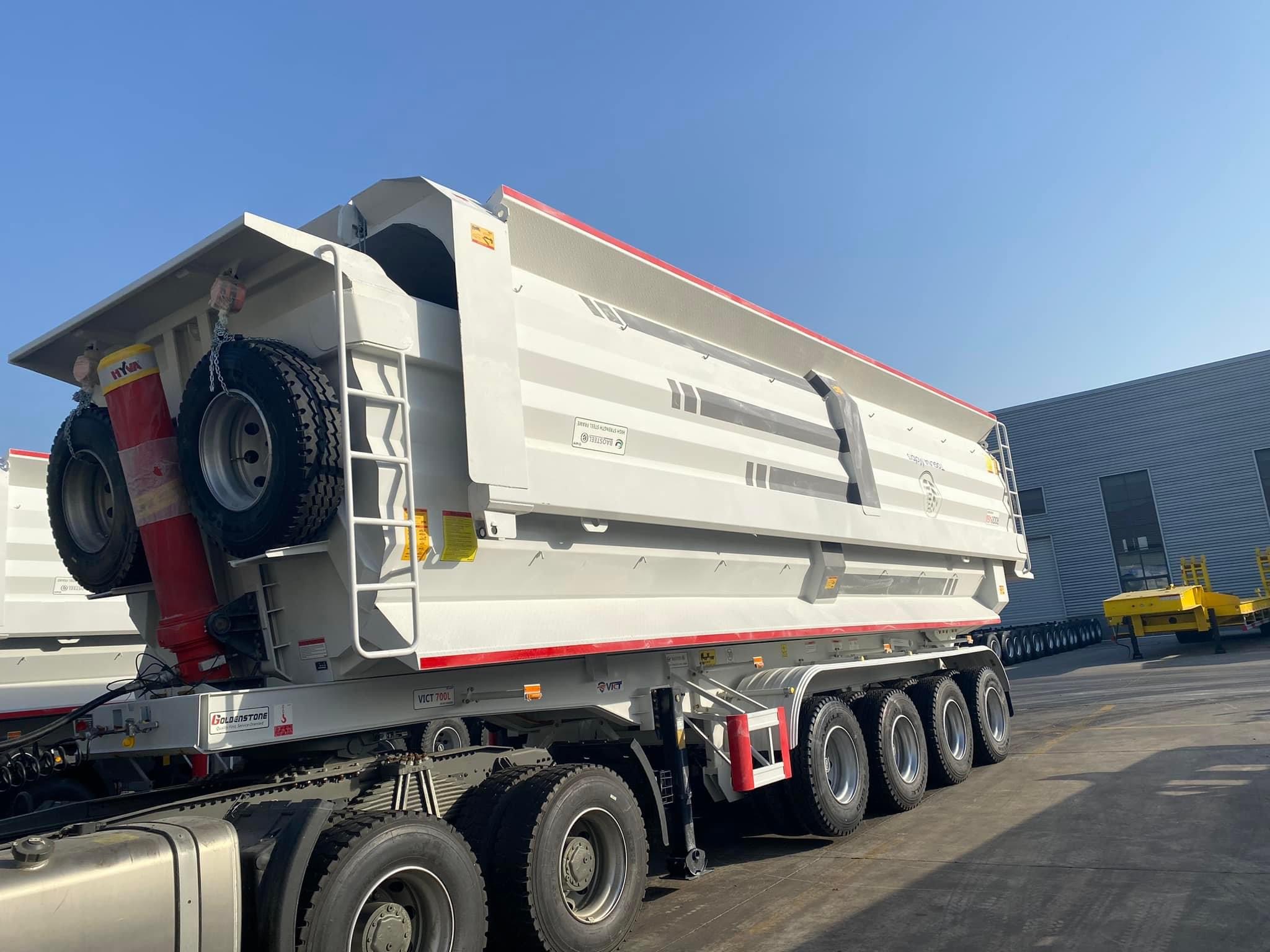 3 /4 /5 Tri Axle 35 Cubic Meter 40 Cbm 60 Tons 80ton Heavy duty Dump Truck U-shape Tipper Semi Trailer for Sale