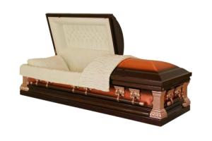 Quality Velvet Interior 32 O.Z. Copper Casket MC02 , Luxury 28'' Funeral Coffin wholesale