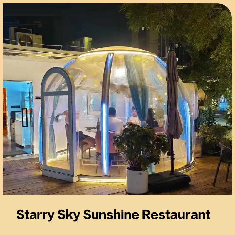 PC mobile Internet celebrity restaurant Bubble room Outdoor homestay Transparent tent glass sun room