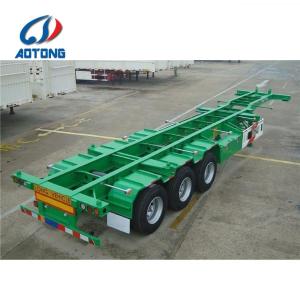 Quality Tri Axles 20FT/40FT/45FT Container Carrier Skeleton Semi Trailer with 12R22.5 Tires wholesale