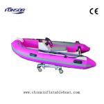 Pink or Green Color Semi - FRP Inflatable Rib Boats Tube 3.3 Meter