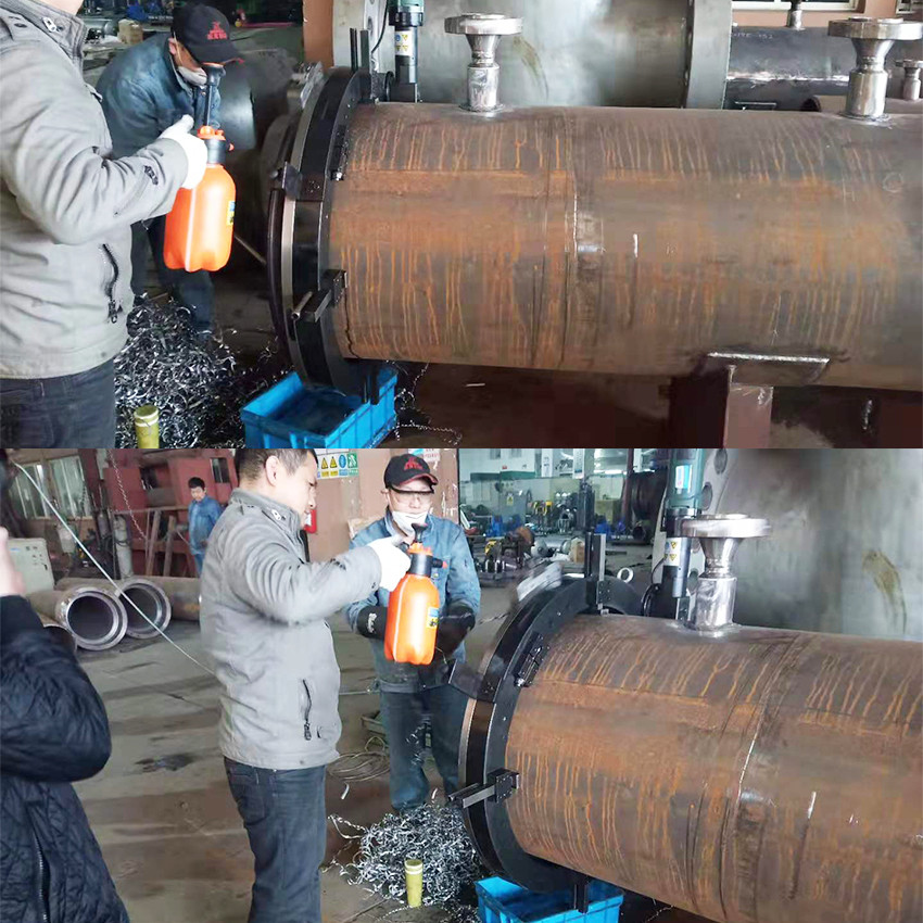 Electric Split Type Cutting Beveling Machine Integrated Automatic Feed