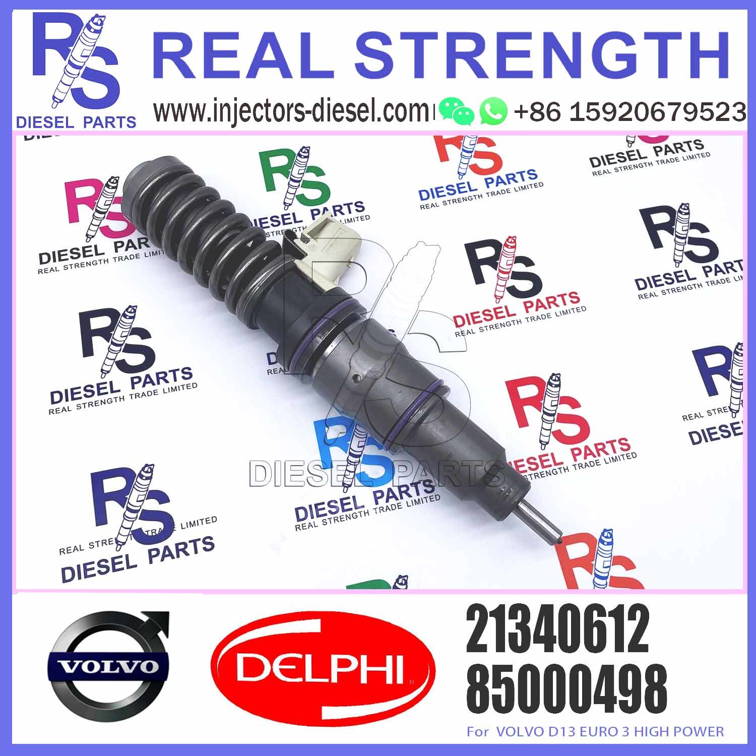 Fuel Injector 21371673 VOE21371673 21340612 for V-O-L-V EC380D EC480D Excavator BEBE4D24002