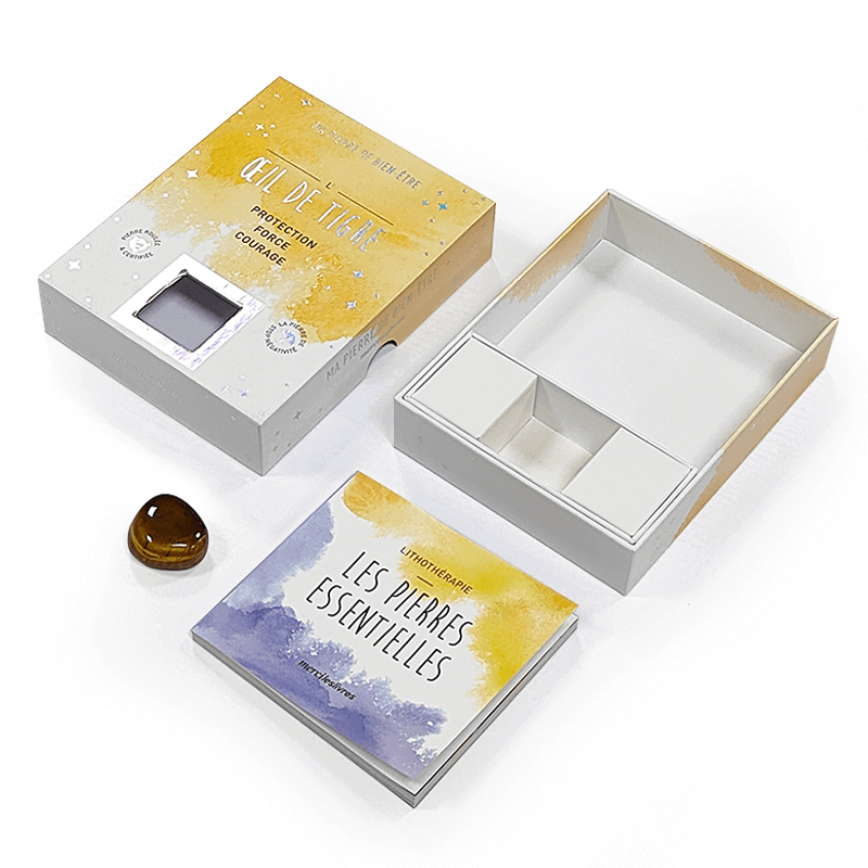 Custom Rigid Gift Box for Crystal Glass Accessory Holographic Effect and Window on Lid