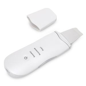 White Digital Skin Scrubber Ultrasonic Facial Skin Scrubber Peeling Machine