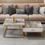 SEDIA White Square Marble Top Coffee Table For Apartment