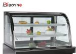 Commercial Curved Glass Cake Display Fridge / Refrigerated Bakery Display Case