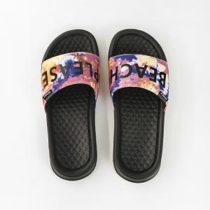 Quality Fabric Upper Beach Slide Sandals , Textured Sole Colorful Slide Sandals wholesale