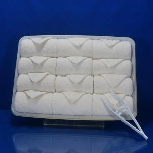 Quality 100% cotton disposable refreshing airline hot towel for restaurant wholesale