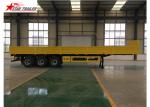 3/4 Axles Drop Deck Semi Trailer , Heavy Duty Semi Trailers For Truck
