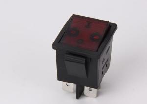 Quality 12A 250VAC Lamp Rocker Switch , Dpst 4 Pins Water Resistant Rocker Switch wholesale