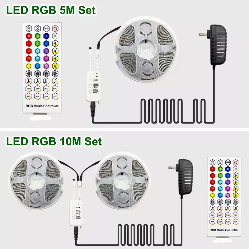 Wifi Control Smart 12V 5V USB RGB 5050 LED Strip Lights Waterproof Bluetooth Music Sync For Decoration