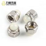Rubber Hex Stainless Steel Cap Nuts Nature Color GB/T19001 Approved DIN1587