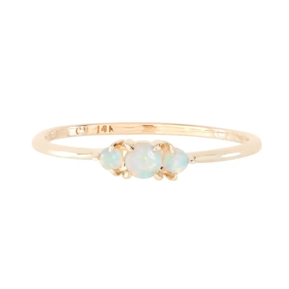925 Sterling Silver 14k Yellow Gold Plated Opal Rings For Women Wholesale Women Jewelry Rings