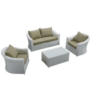 Quality Dark Khaki Aluminum Poly Rattan Sectional Outdoor Sofa Set wholesale