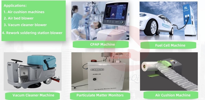 24VDC Brushless DC Blower Fan OWB8045-24V 47m³/h Air Flow High Pressure For Medical Device / CPAP Blower