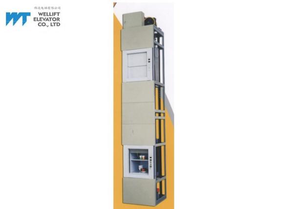 380V Main Power Food Dumbwaiter Lift , Water / Oil Proof Buttons Kitchen Food