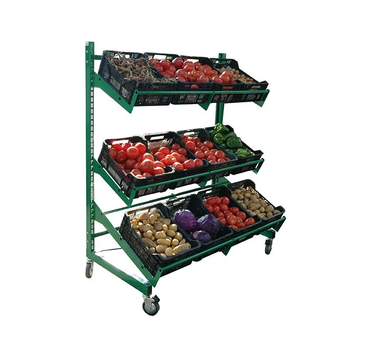 Adjustable Fruit And Vegetable Display Rack Medium Duty Customzied
