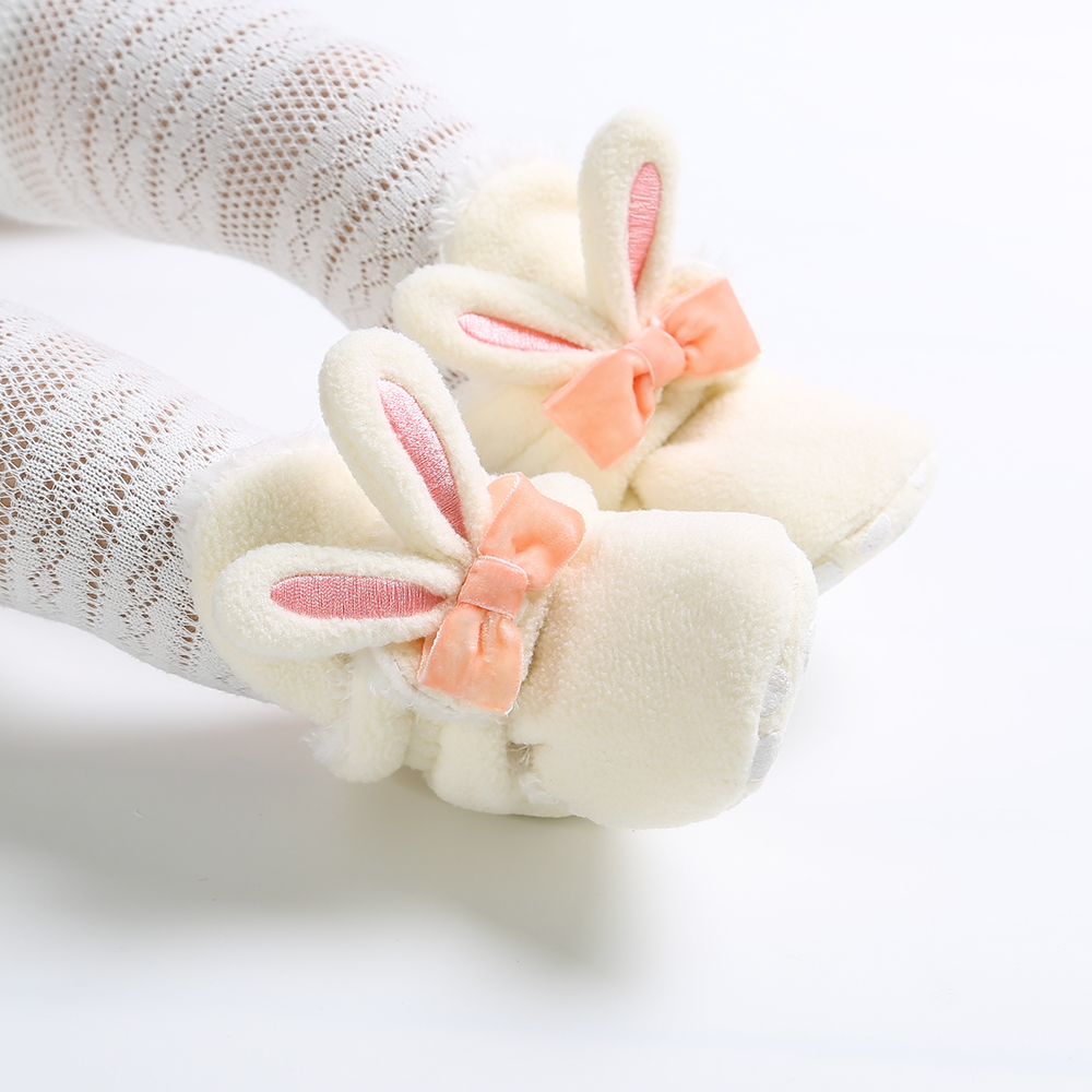 Fancy 2019 winter Flannel warm cute rabbit infant girl crib socks baby booties