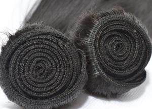 Quality No Bad Smell Peruvian Straight Hair Weave 100% Unprocessed Black With A Little Brown wholesale