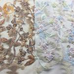 Characteristic Bridal Lace Fabrics Multicolor Sewing Lace Fabric For Fashion