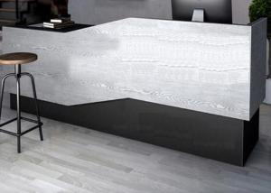 Quality Elegant Customized Size Retail Checkout Counter With Acrylic / Silkscreen Logo wholesale