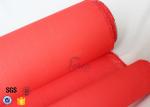 Heat Resistant Flame Proof Acrylic Coated Fiberglass Fire Blanket 490g Red