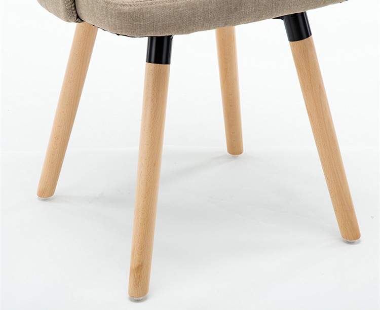 Anti Slip Wooden Dining Chairs / Cotton Fabric Beetle Dining Chair For Hotel