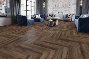 Quality Laminate Unilin Click PVC Herringbone SPC Flooring 3mm 1222x468mm wholesale