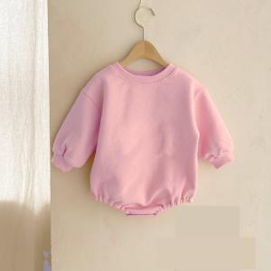 Quality Warm New Born Rompers Long Sleeve French Terry Baby Sunday Sweatshirt Romper wholesale