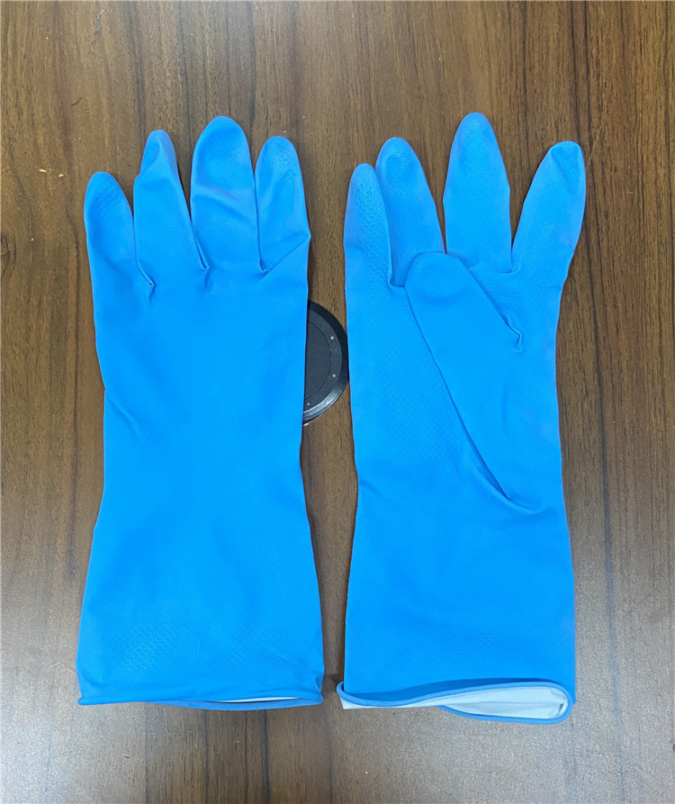 Spray Flocklined Kitchen Rubber Glove For Window Cleaning