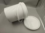 Series 7 Plastic Round Buckets white,tangerine 15L